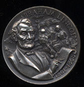 Abraham Lincoln 1861-1865 High Relief Wittnauer SS Medal