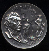 James Monroe 1817-1825 High Relief Wittnauer SS Medal