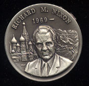 Richard M Nixon High Relief Wittnauer SS Medal