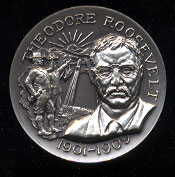 Theodore Roosevelt High Relief Wittnauer SS Medal