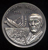 Woodrow Wilson High Relief Wittnauer SS Medal