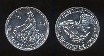1986 Englehard Prospector Silver Round