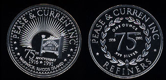 Pease & Curren Inc. 75th Anniversary  Silver Round