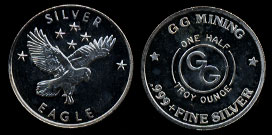 G G Mining Silver Eagle 1/2 Troy Ounce 