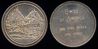 Draper Mint Swiss of America One Troy Ounce .999 Fine Silver