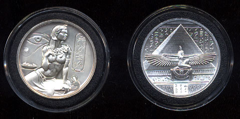 Cleopatra 2 ounce silver round