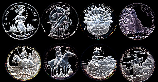 1971-1976 1971-1976 Franklin Mint's Indian Tribes Proof Silver SetFranklin Mint's Indian Tribes Proof Silver Set