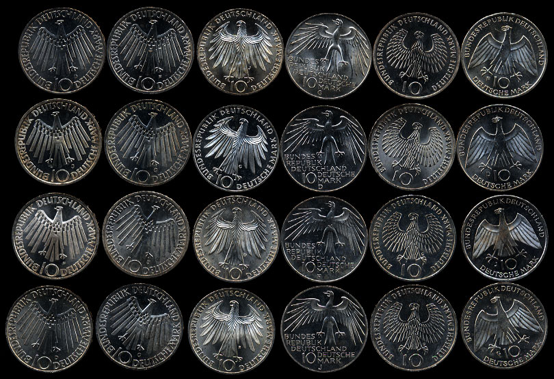 1972 German Olympics 24 Coin Silver Set