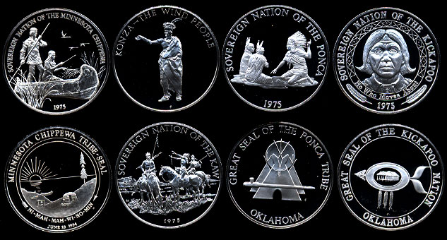 Lot - 19pc Indian Tribal Nation Series .999 Silver Medal Series