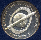 America in Spcae First Edition Franklin Mint Set Unmanned and Manned Flights Silver Round Set