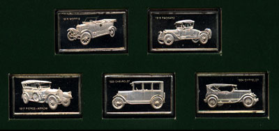 Franklin Mint's Centennial Car Proof Mini Ingot Collection