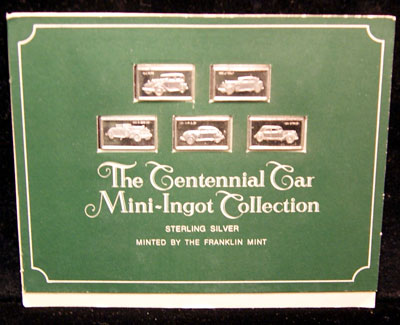 The Franklin Mint's Centennial Car Proof Mini Ingot Set