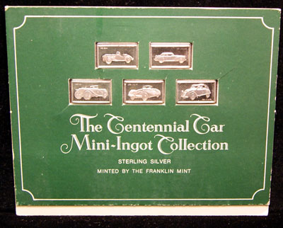 The Franklin Mint's Centennial Car Proof Mini Ingot Set