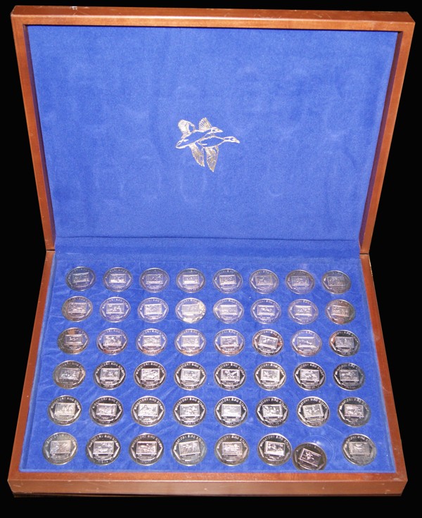 Migratory Bird Stamps Proof  Silver Art Rounds Boxed Set