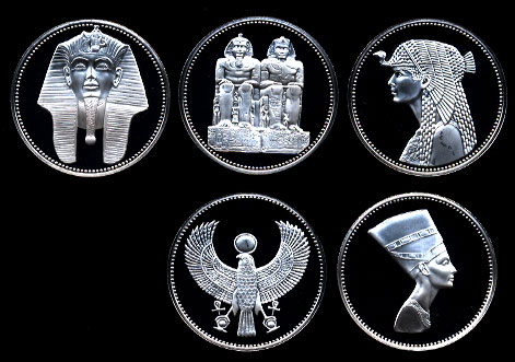 The Great Treasures of Ancient Egypt Silver Coin Set