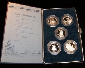 Lot - 19pc Indian Tribal Nation Series .999 Silver Medal Series