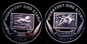Migratory Bird Stamps (1934-1981) Silver Art Rounds