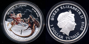 St. George and the Dragon Silver Round
