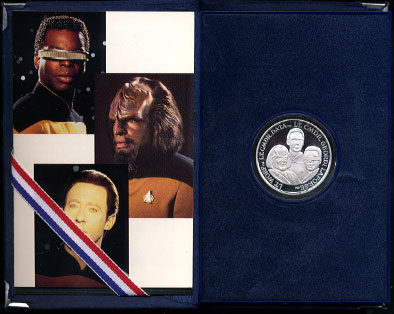 Star Trek: The Next Generation Set Mintage: 5,000 matching sets SN: 1090 Each 1 Troy oz of .999 Fine Silver Silver Round lt. worp lt cmdr Data Lt Cmdr Geordilaporge