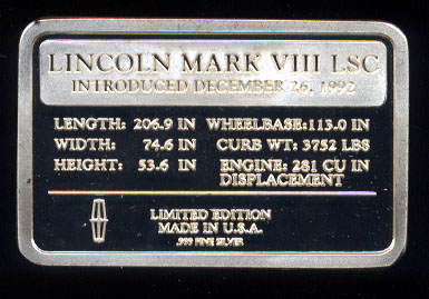 Lincoln Mark "Classic Designs" Automobile Set