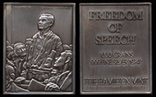   Norman Rockwell's Four Freedoms Set Antique Silver Finish