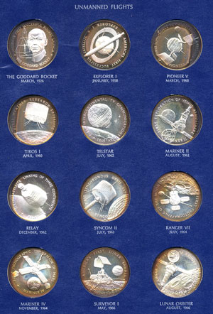America in Space Medals 1-12 Issued 1970 1971