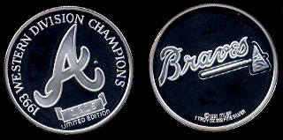 993 Western Division Champions A Braves Silver Round