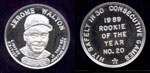 1989 Jerome Walton Rookie of the year 1/2 Oz Silver Round