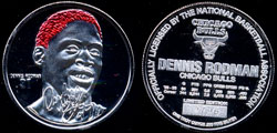 Dennis Rodman Enameled Silver Round