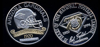 Arizona Cardinals Game Coin Tribute SR
