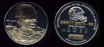 Emmitt Smith Silver Round With 24K Gold Accents spotted
