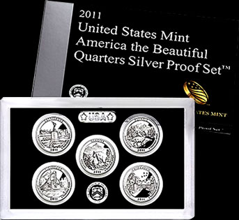 National Park "America The Beautiful "Quarter 5-Coin Proof Sets Silver
