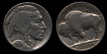  Buffalo / Indian Head Nickels
