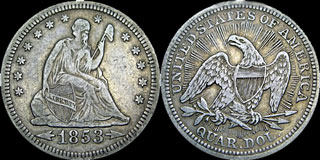 Liberty Seated Quarter Dollar Variety 2