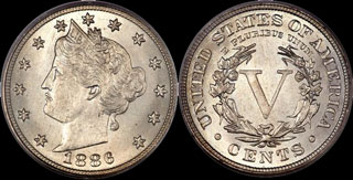 Liberty Head (V Nickel) 5 Cents 1884-1913