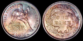 Seated Liberty Dime Variety 5