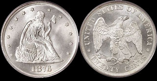 Liberty Seated Twenty-Cent Piece 1875-1878