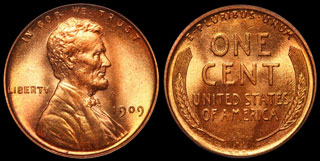1909 Lincoln Wheat Ears Reverse Cent