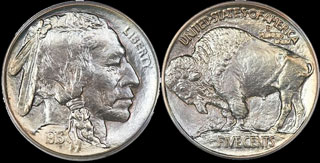 Indian Head (Buffalo on Mound) 5 Cents