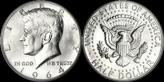 Silver Kennedy Half Dollar