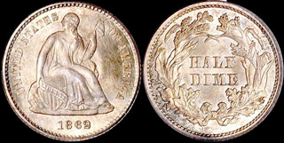 Seated Liberty Dime Variety 4 1860-1873 Legend Obverse