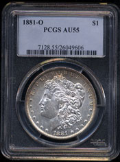 1881-O Morgan Silver Dollar PCGS - AU55