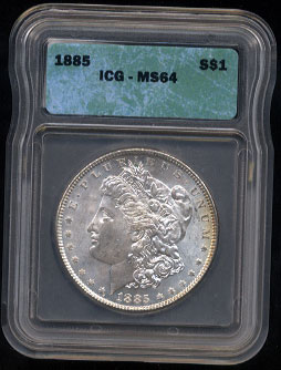 ICG - MS64 1885 Morgan Silver Dollar