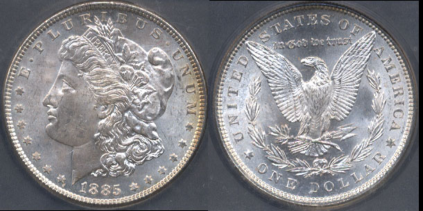 ICG - MS64 1885 Morgan Silver Dollar