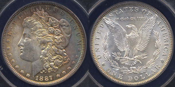 ANACS MS-63 1887 Morgan Silver Dollar