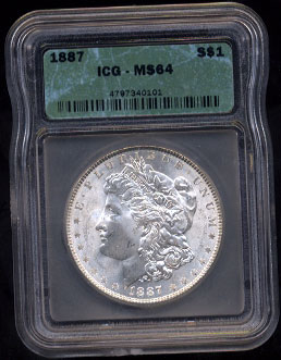 ICG MS-64 1887 Morgan Silver Dollar