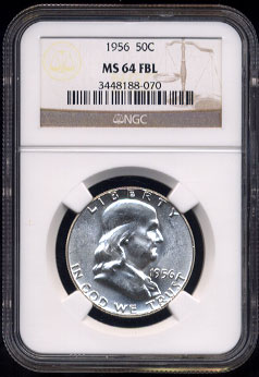 NGC MS-64 FBL 1956 Franklin Half Dollar