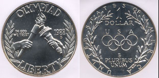 NGC MS-69 1988 D Olympics Silver Dollar