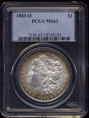   1883 - O Morgan Silver Dollar PCGS-MS63 (0353)