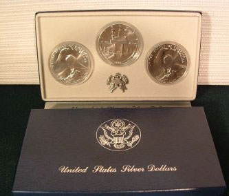 Uncirculated 1984 Olympic Silver Dollar Set